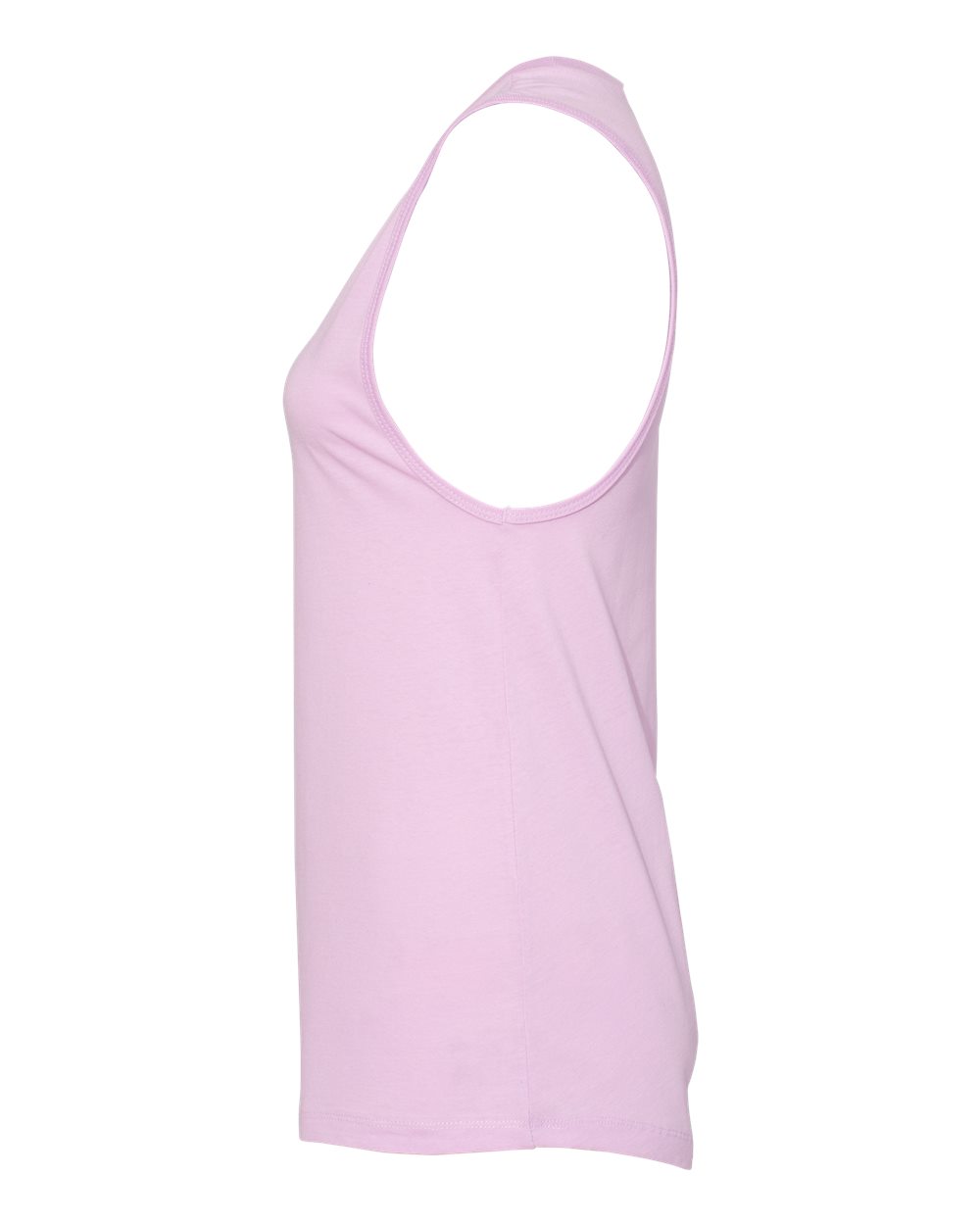 Left View of Lilac Women&#39;s Jersey Muscle Tank - 6003
