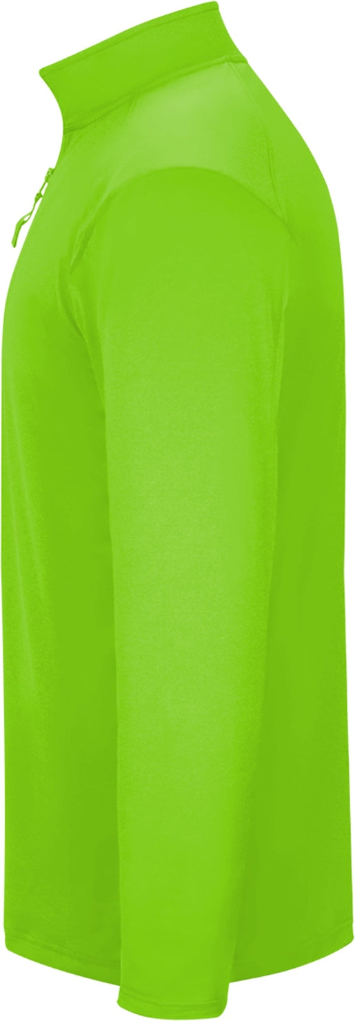 Left View of LIME 1/4 ZIP LIGHTWEIGHT PULLOVER