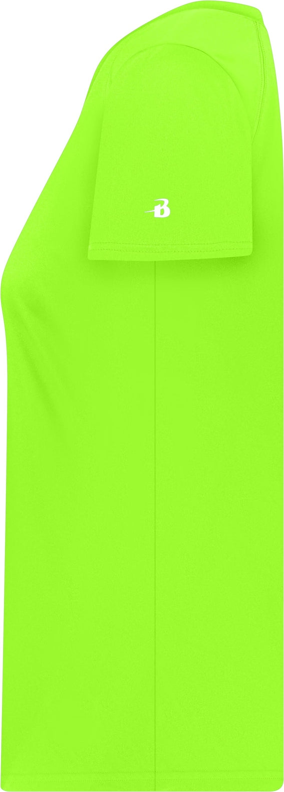 Left View of LIME LADIES B-CORE V-NECK TEE