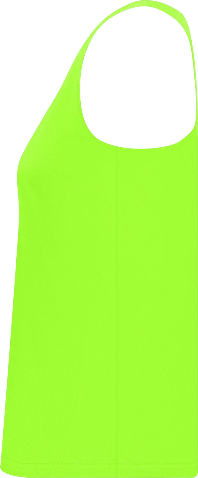 Left View of LIME LADIES' RACERBACK TANK