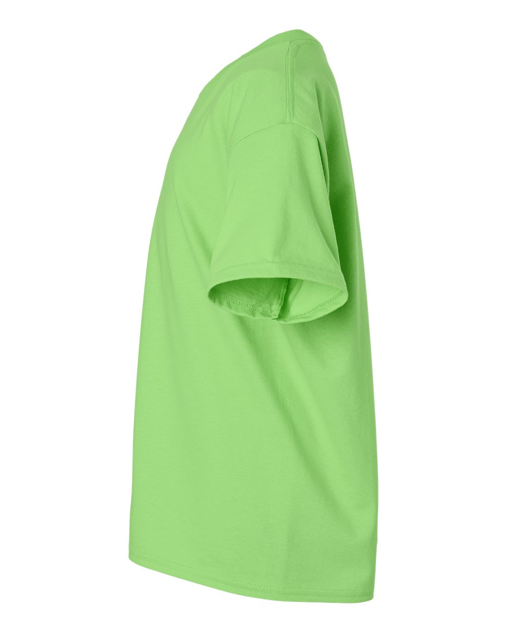 Left View of Lime Ultra Cotton® Youth T-Shirt - 2000B