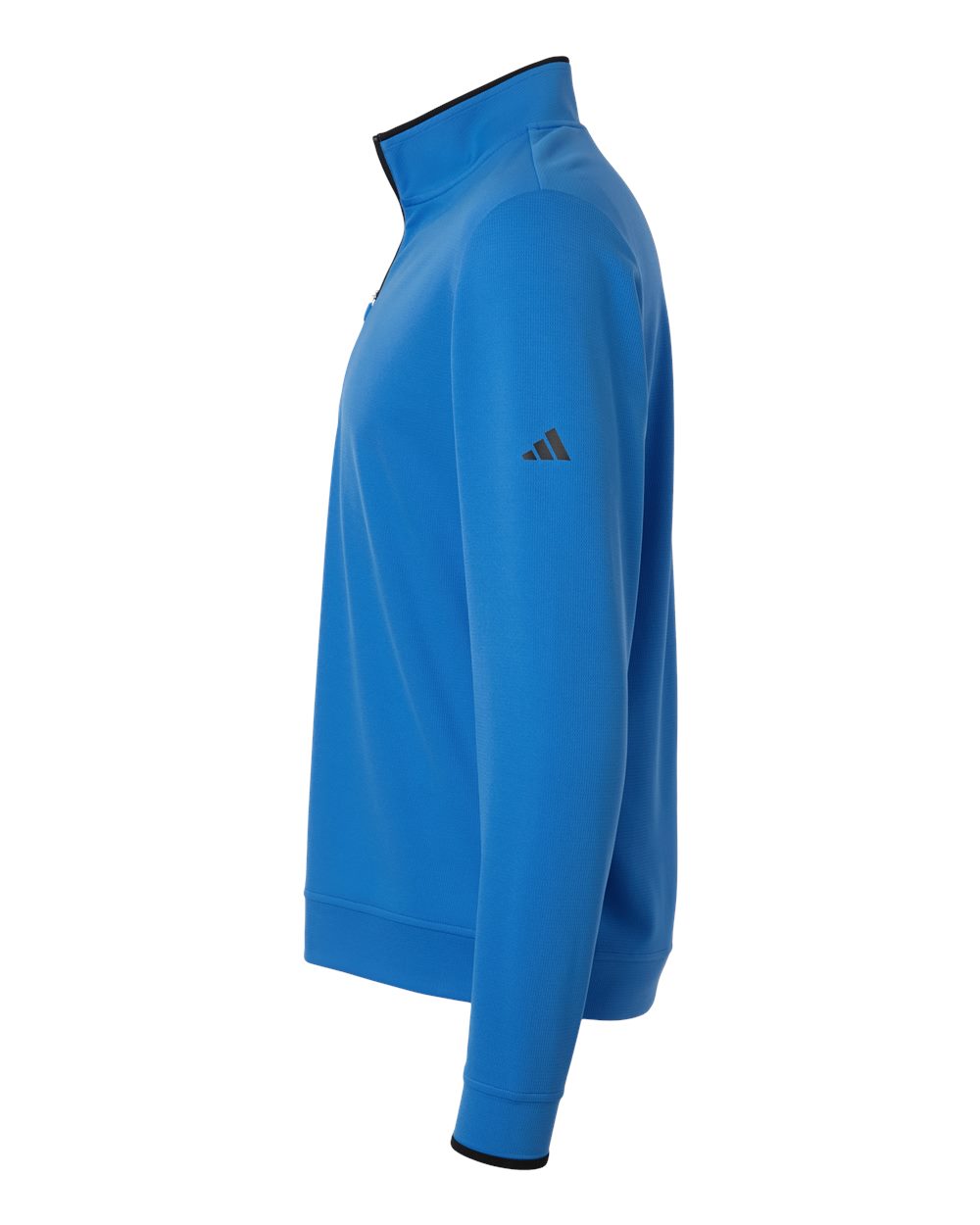 Left View of Lucid Ray Blue Lightweight Quarter-Zip Pullover - A2002 plain