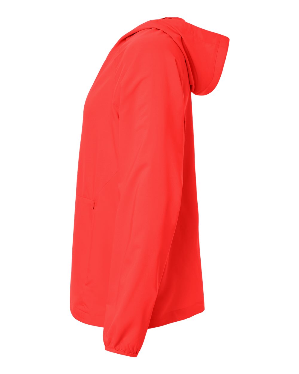Left View of Marina Red Men's UltraUVP Shoreline Long Sleeve Hooded Pullover - CE520L plain