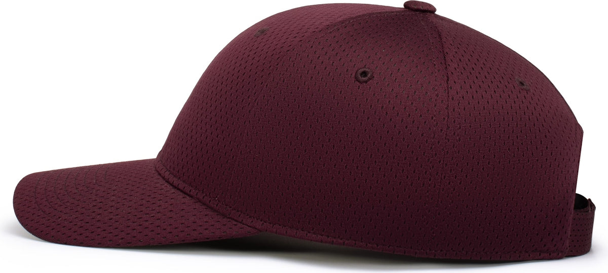 Left View of MAROON ATHLETIC MESH CAP