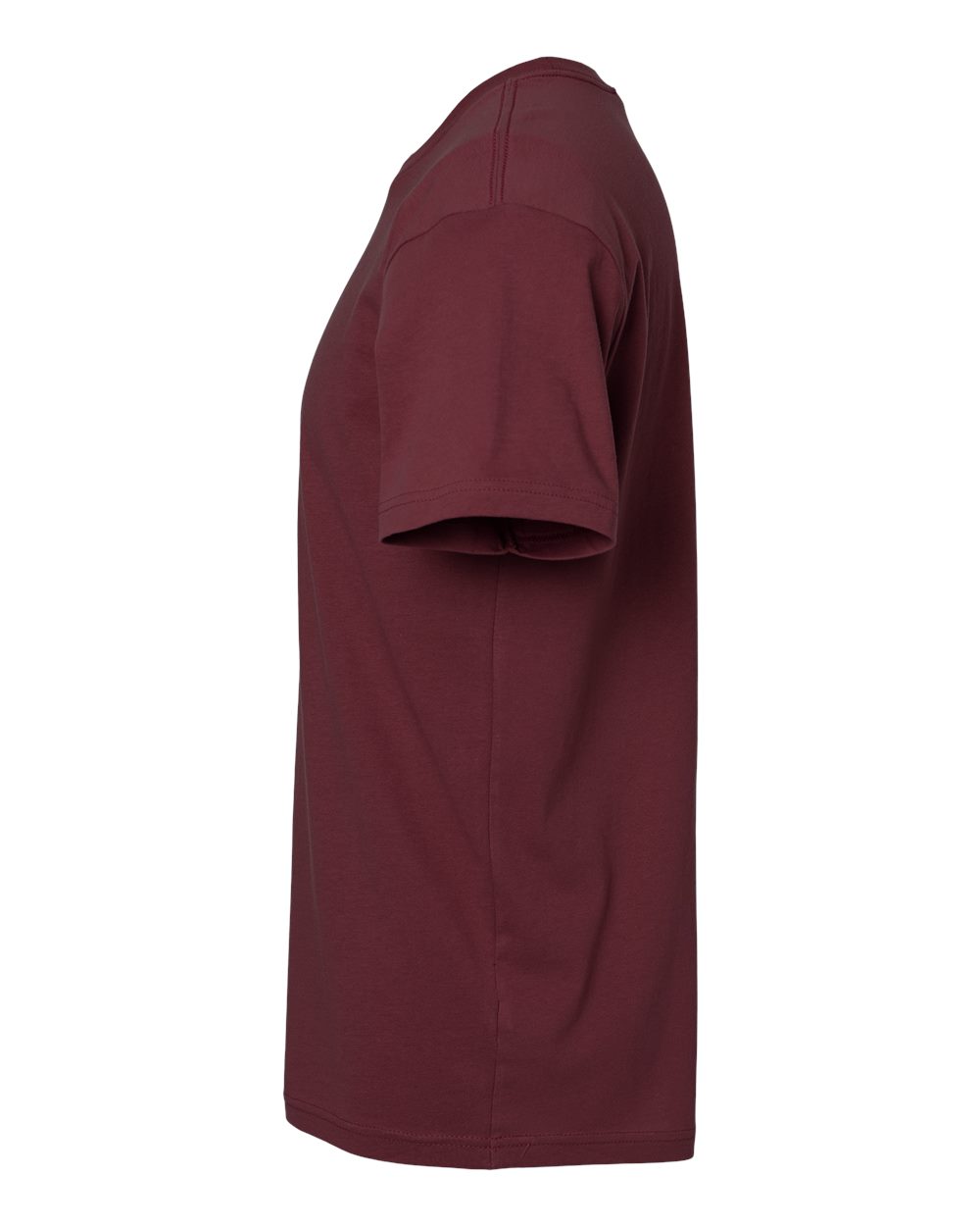 Left View of Maroon Cotton T-Shirt - 3600