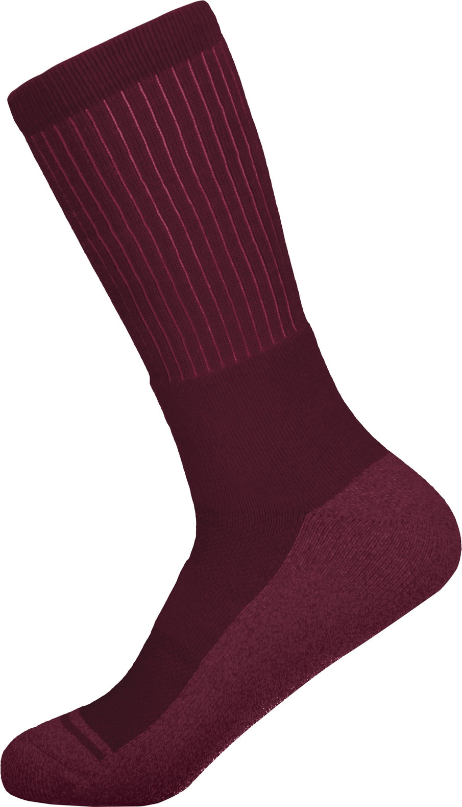 Left View of MAROON (HLW) TONAL CREW SOCK