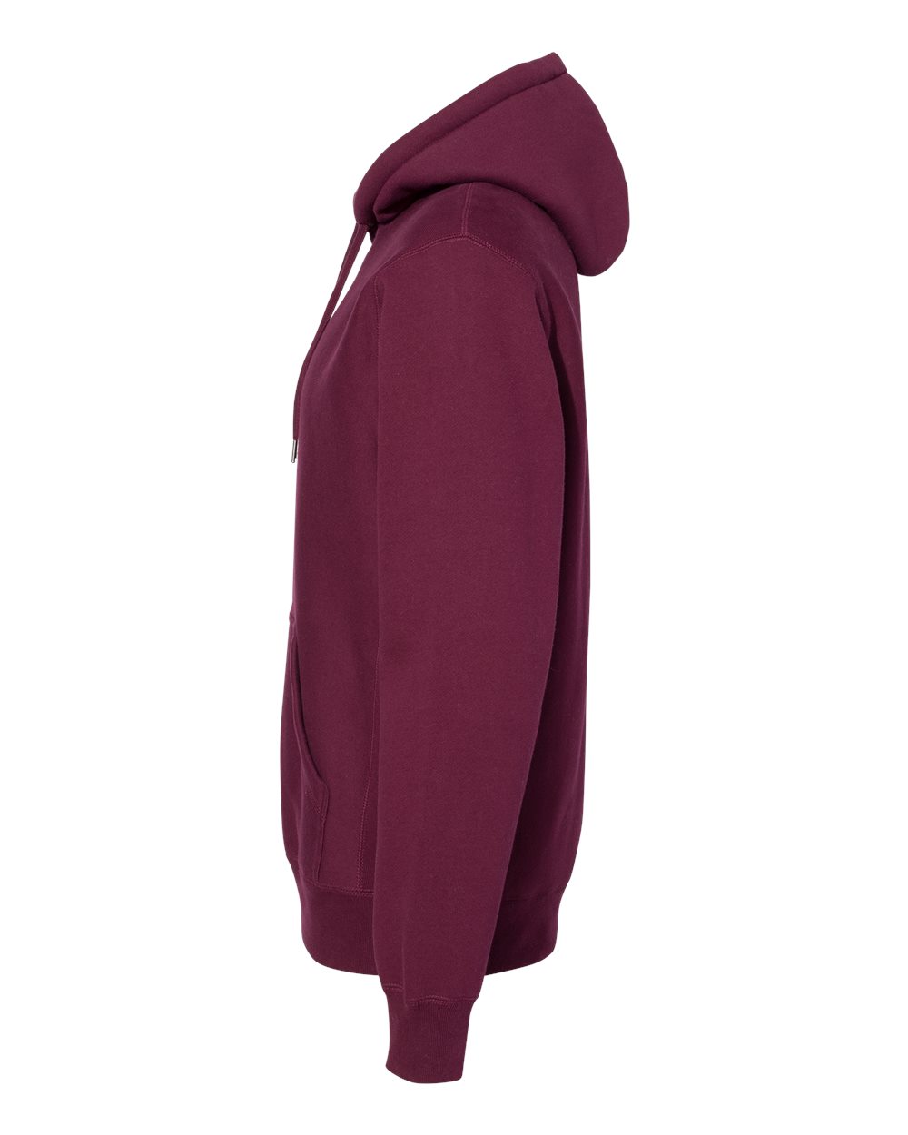 Left View of Maroon Legend - Premium Heavyweight Cross-Grain Hooded Sweatshirt - IND5000P