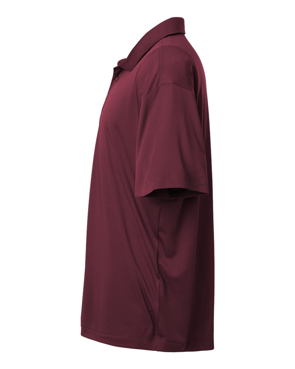 Left View of Maroon Pro-Lock Performance Polo - 41800