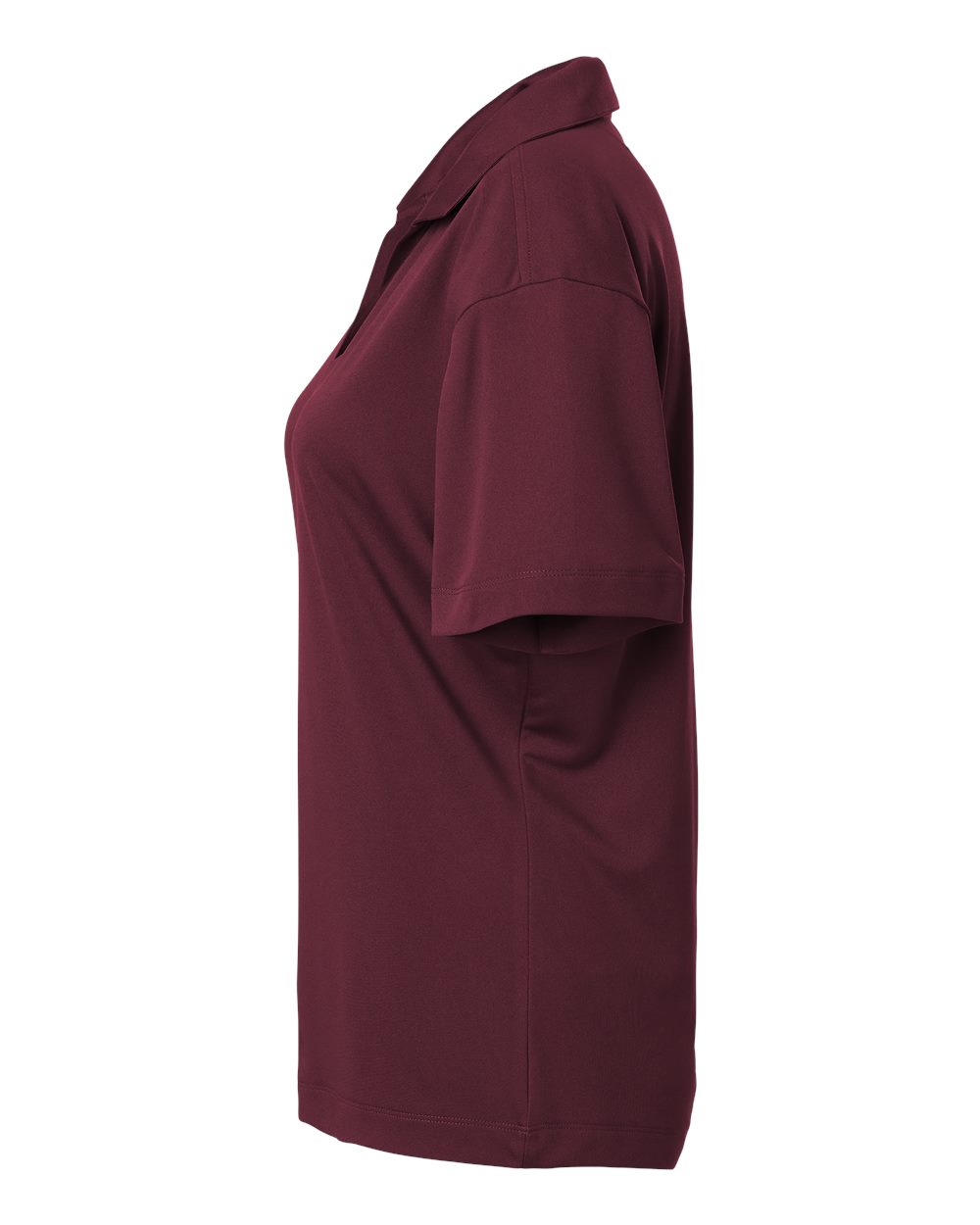 Left View of Maroon Pro-Lock Women&#39;s Performance Polo - 41800L