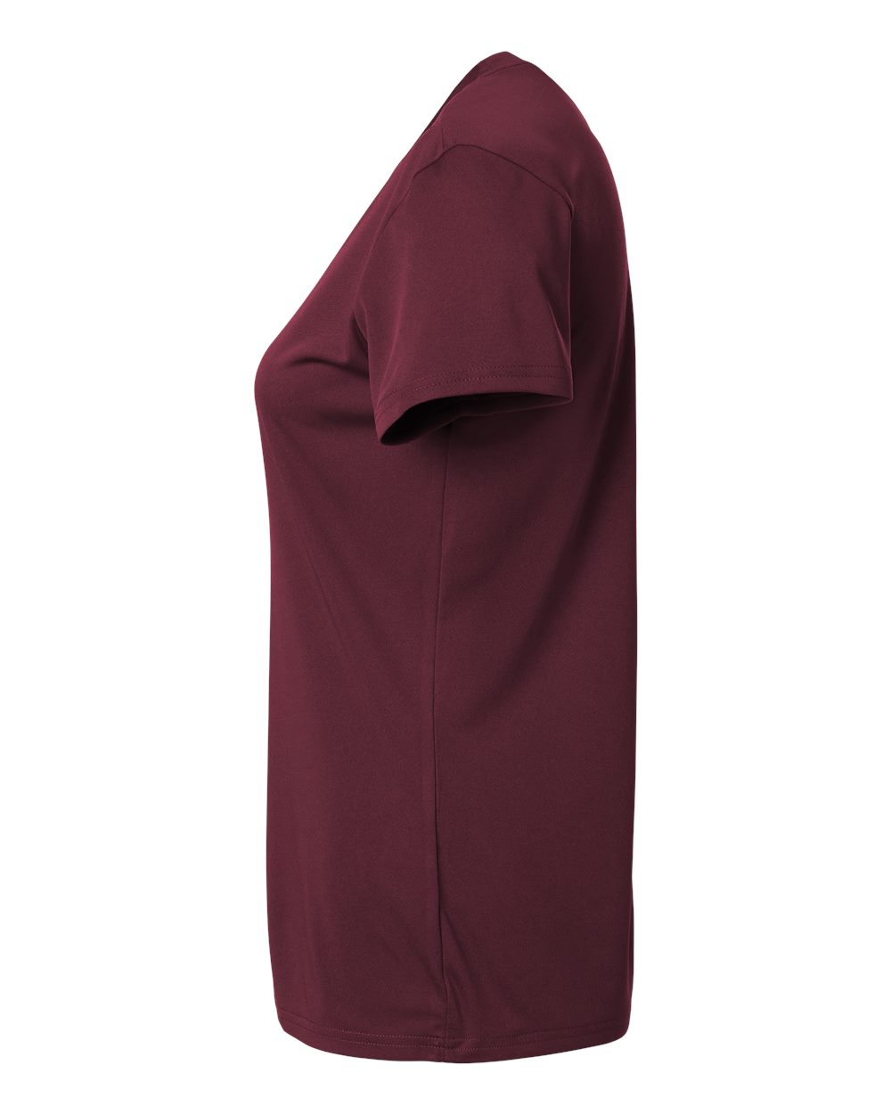 Left View of Maroon Pro-Lock Women&#39;s Performance T-Shirt - 48000L