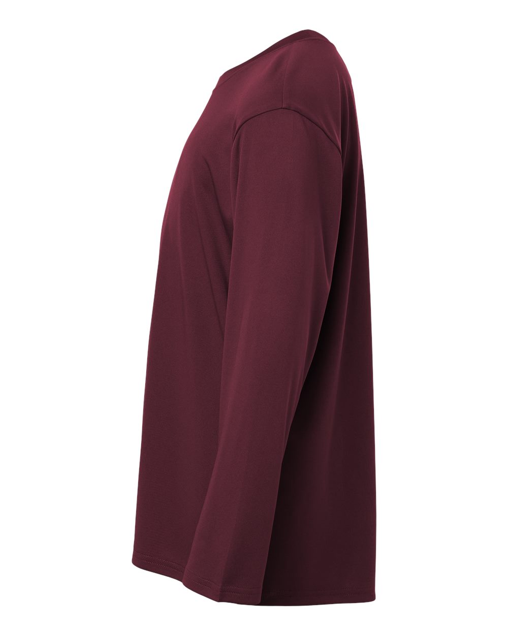 Left View of Maroon Pro-Lock Youth Performance Long Sleeve T-Shirt - 48400Y
