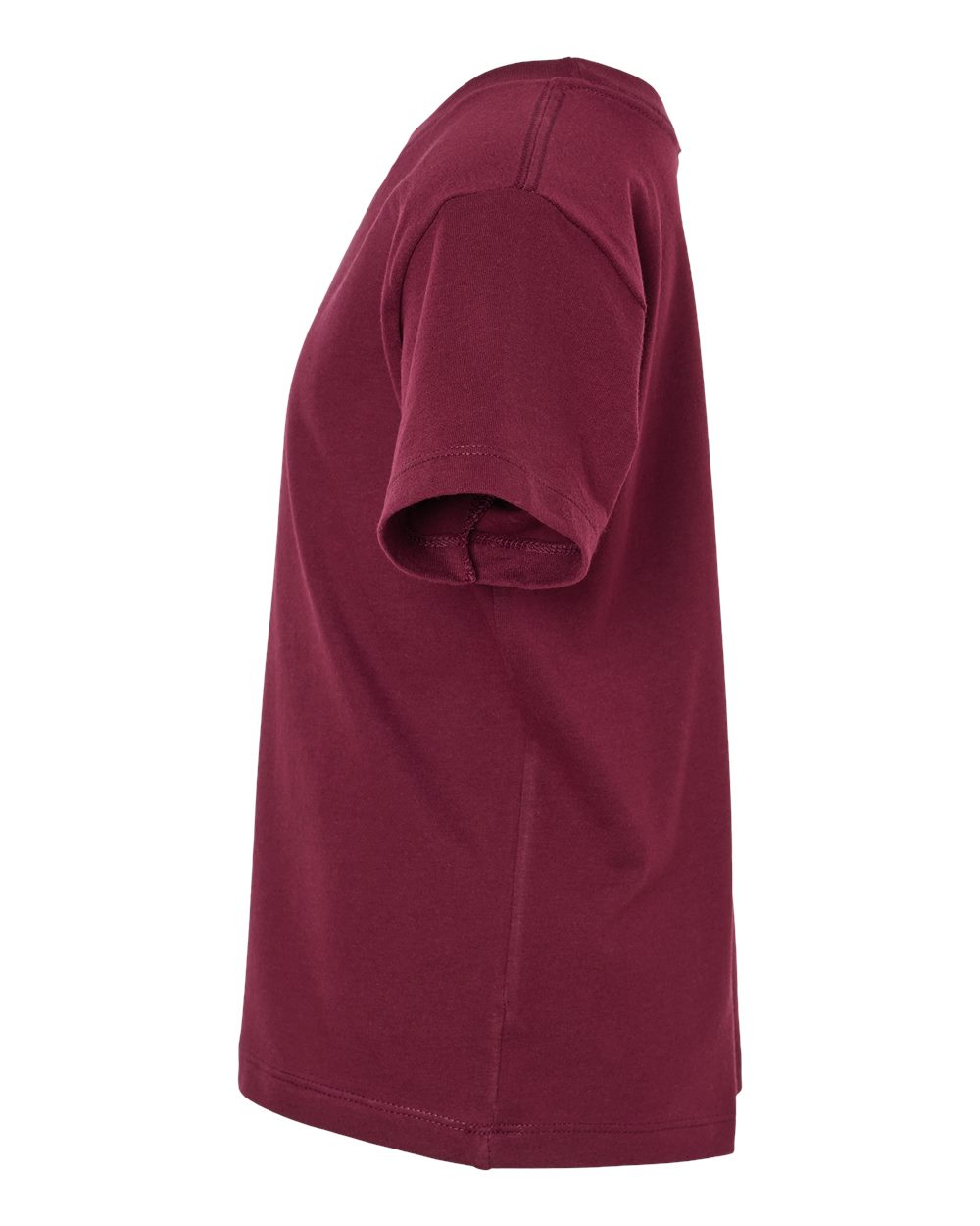 Left View of Maroon Toddler Jersey Tee - 3001T