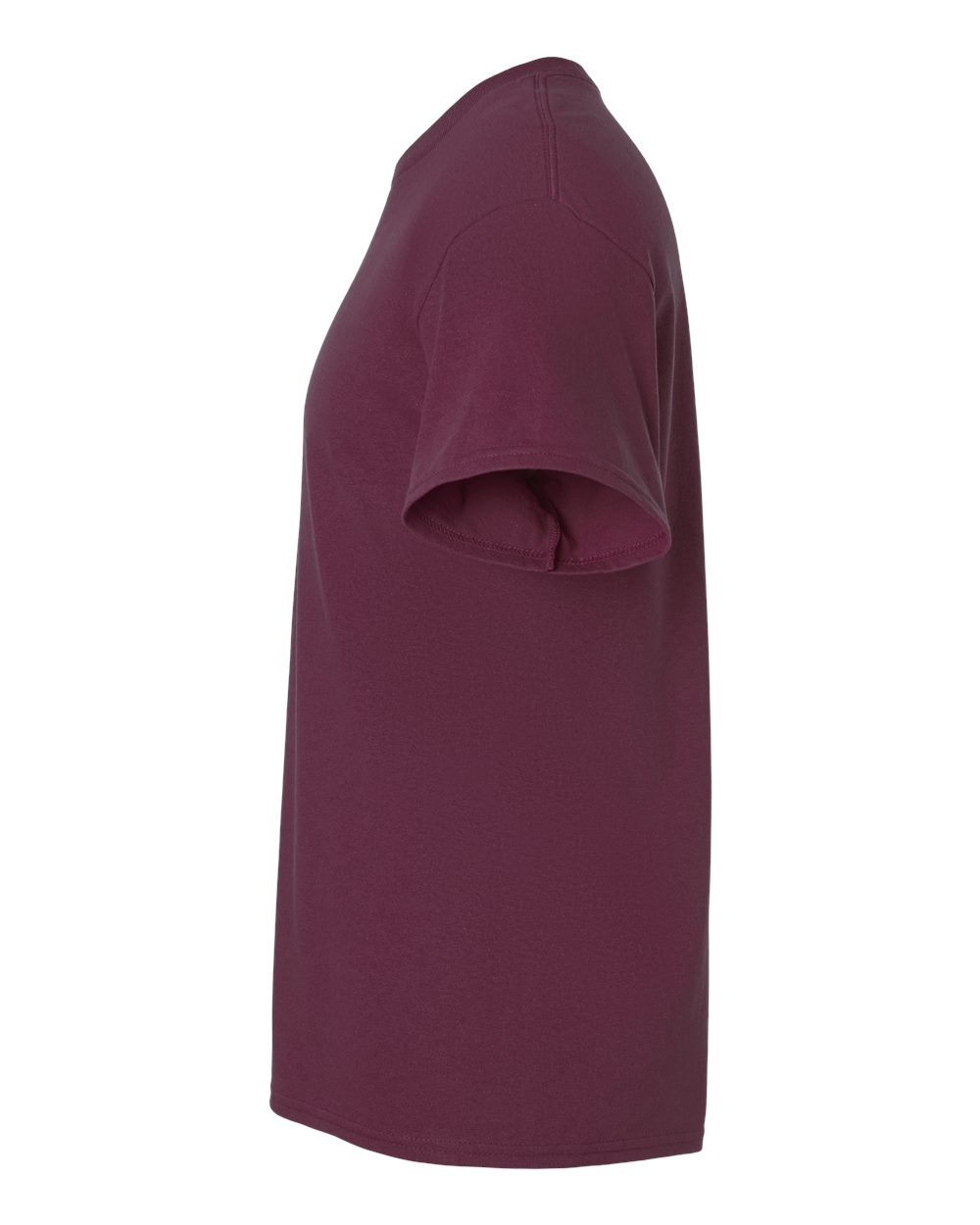 Left View of Maroon Ultra Cotton® T-Shirt - 2000