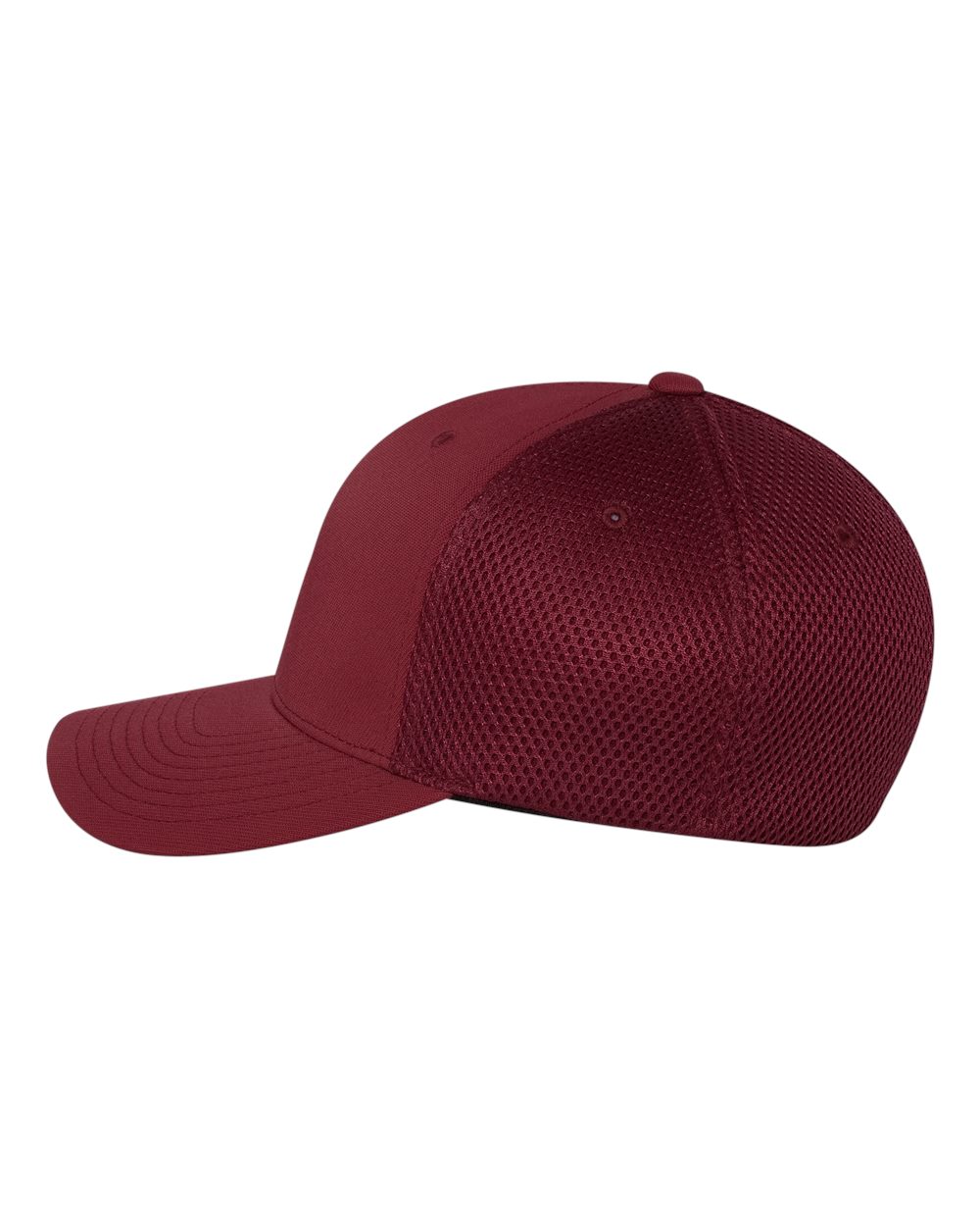 Left View of Maroon Ultrafiber Mesh Cap - 6533