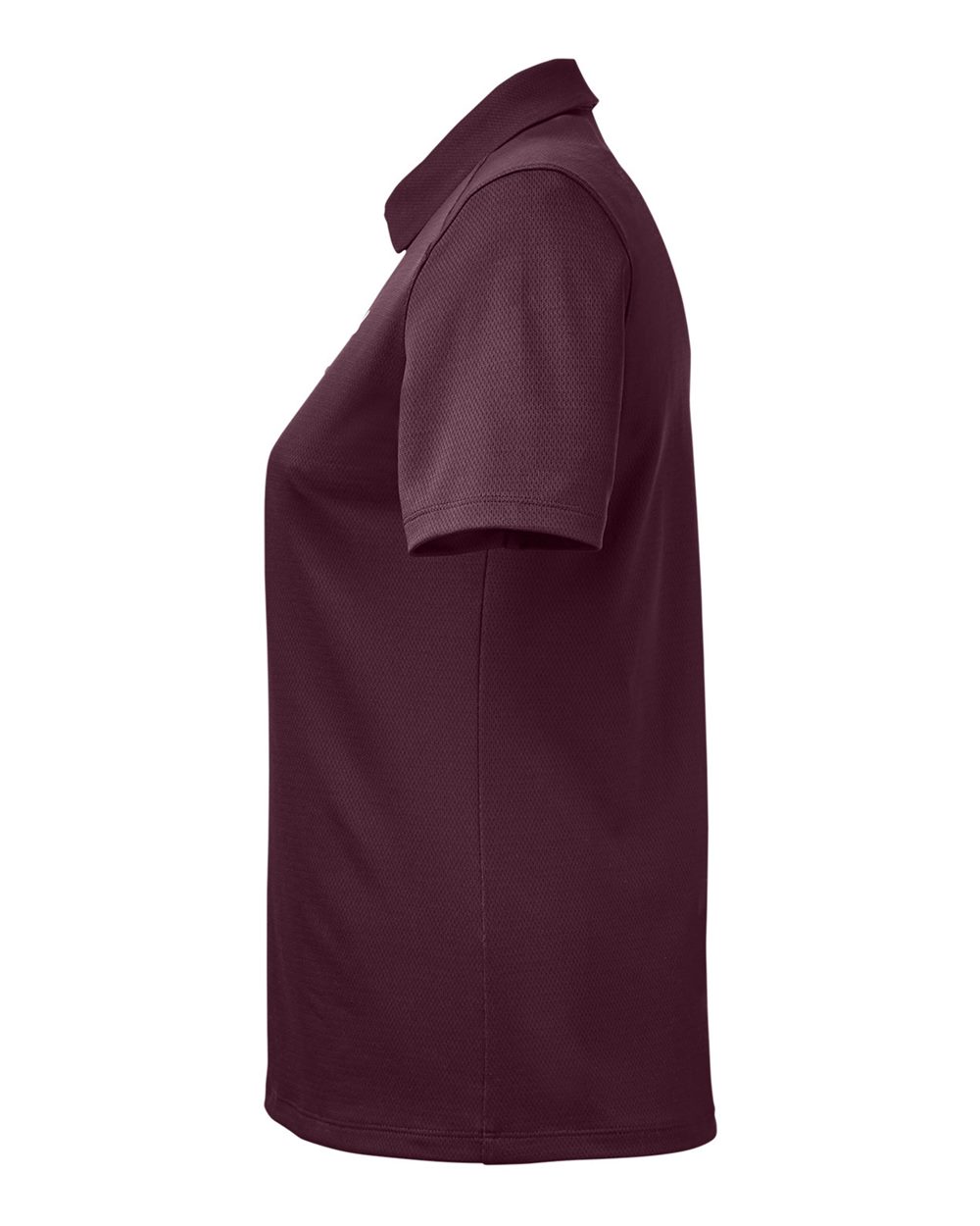 Left View of Maroon/ White Women's Tech™ Polo - 1370431 plain