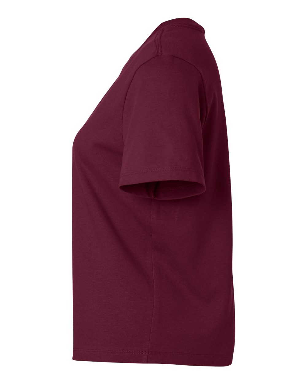 Left View of Maroon Women&#39;s 6 oz Heavyweight Tee - 6110