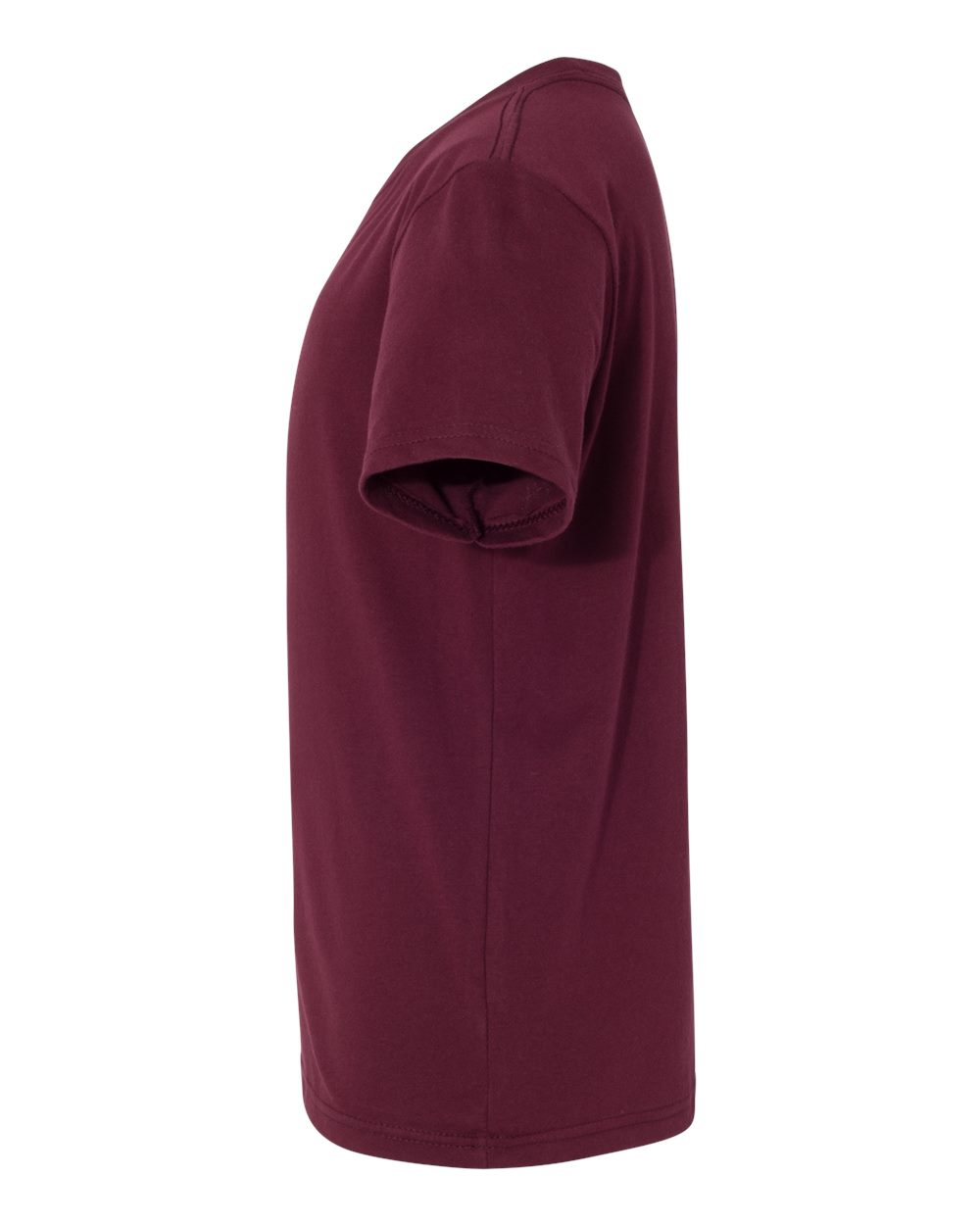 Left View of Maroon Youth Cotton T-Shirt - 3310