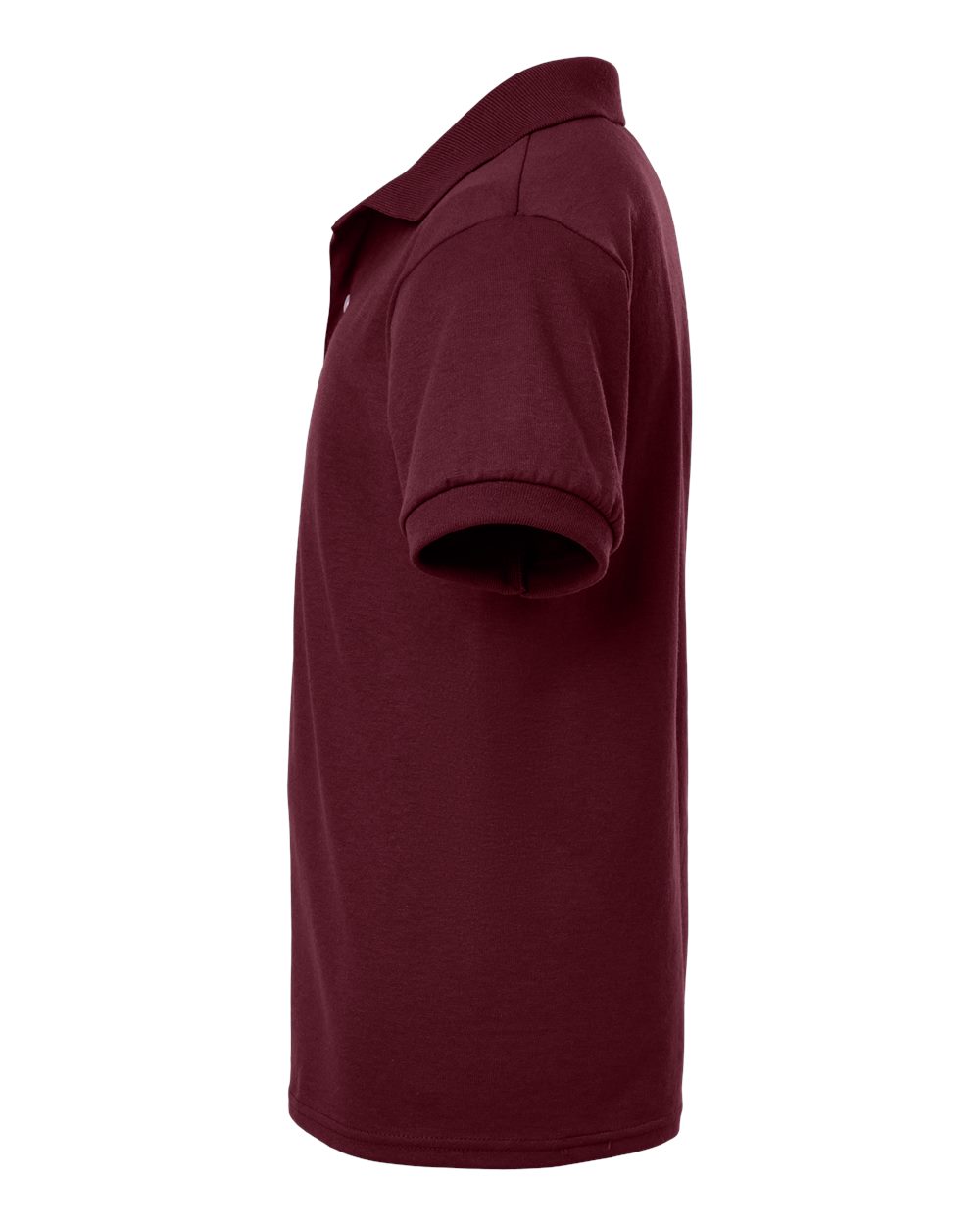 Left View of Maroon Youth Dri-Power® Polo - 437K