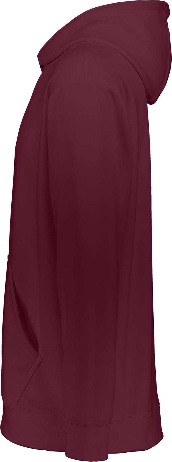 Left View of MAROON YTH WCKNG FLCE HOOD SWEATSHIRT