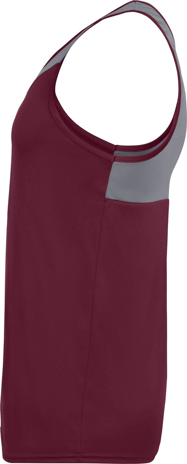 Left View of MAROON/GRAPHITE ACCELERATE JERSEY