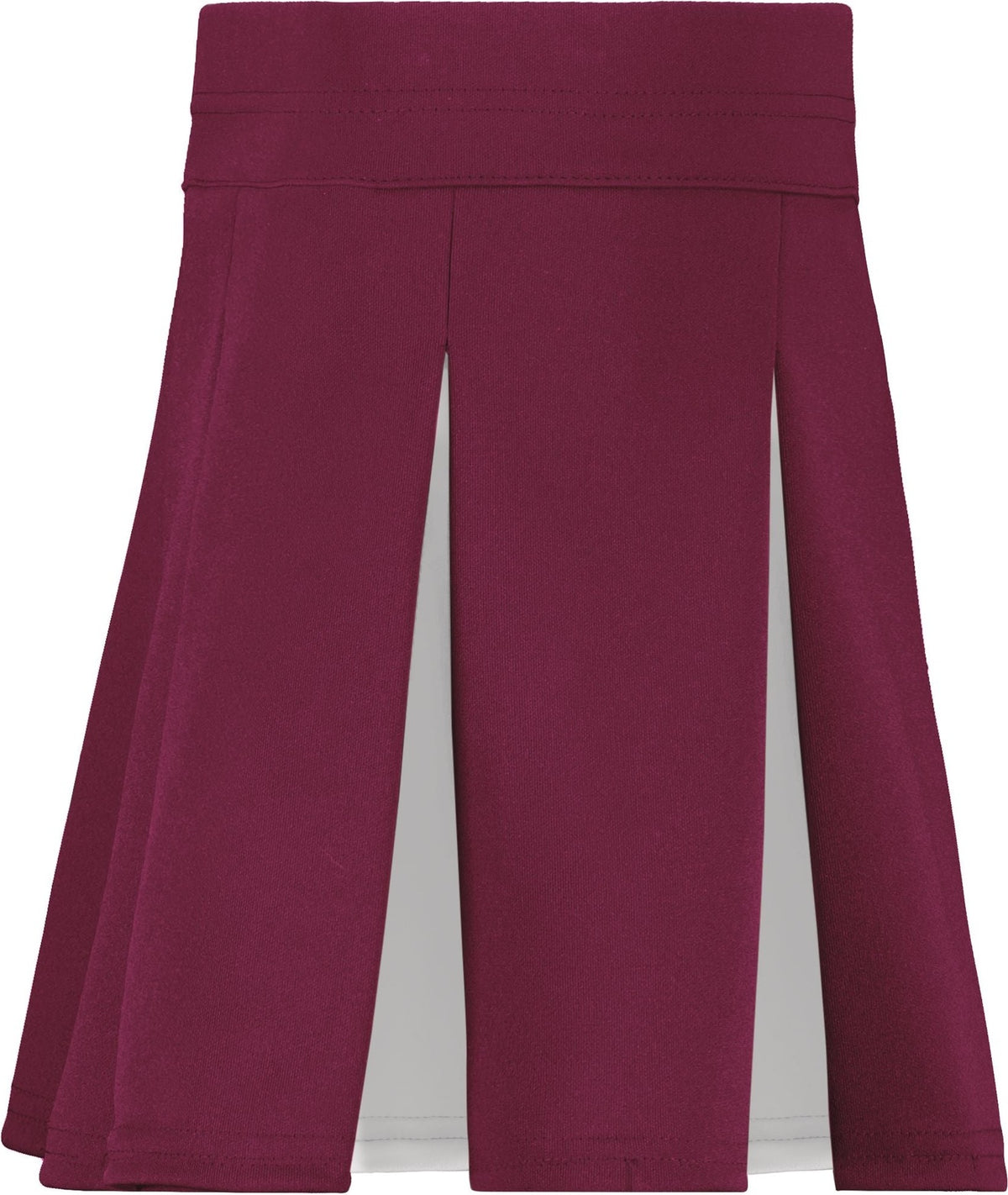 Left View of MAROON/WHITE GIRLS LIBERTY SKIRT