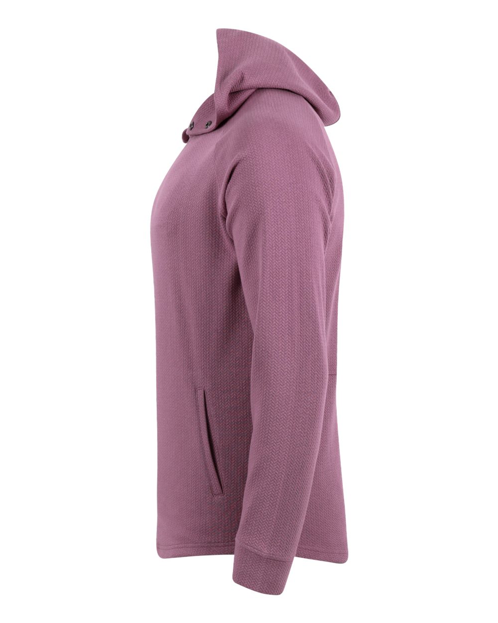 Left View of Mauve Men's Luke Hoodie - SWLH600 plain