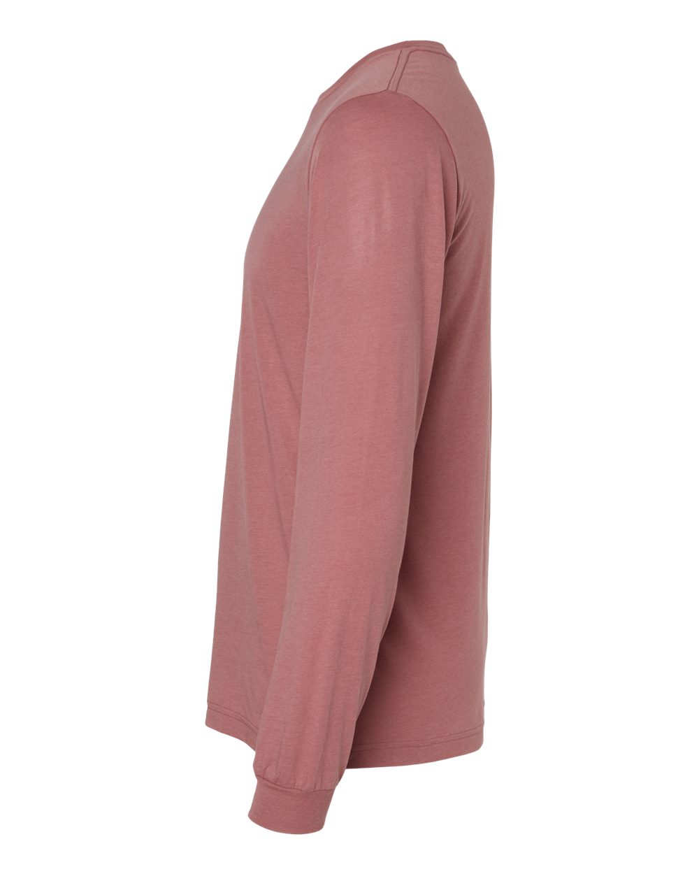 Left View of Mauve Triblend Triblend Long Sleeve Tee - 3513