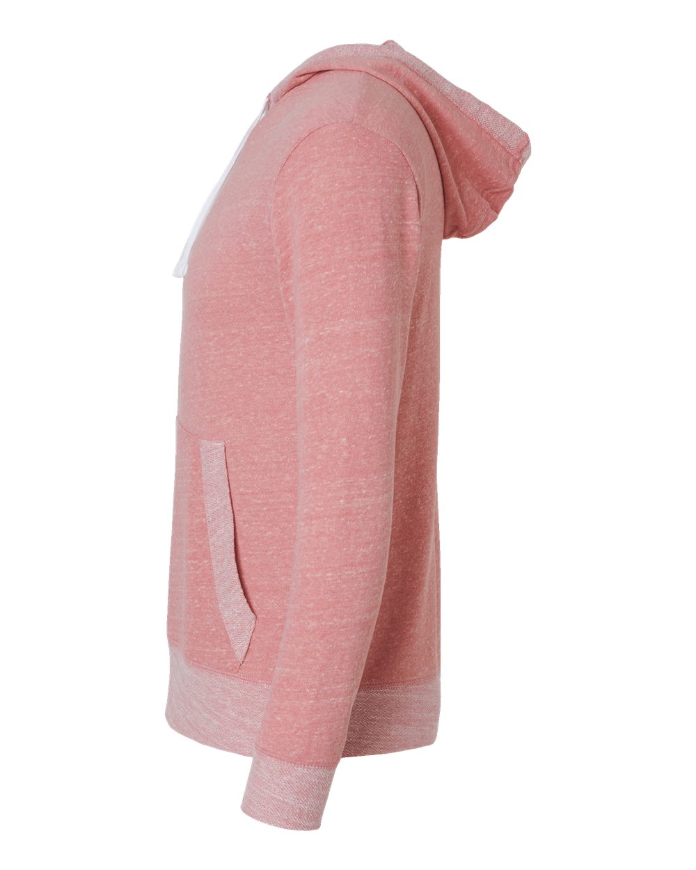 Left View of Mauvelous Melange Harborside Mélange French Terry Hooded Pullover - 6779