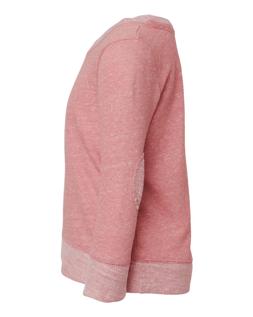 Left View of Mauvelous Melange Toddler Harborside Mélange French Terry Crew - 3379