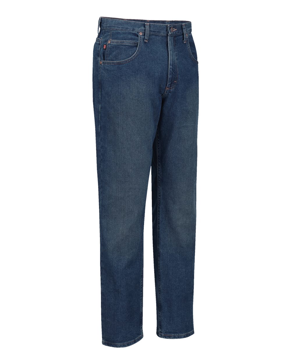 Left View of Medium Wash - 36I Dura-Kap Flex Work Jeans - PD90