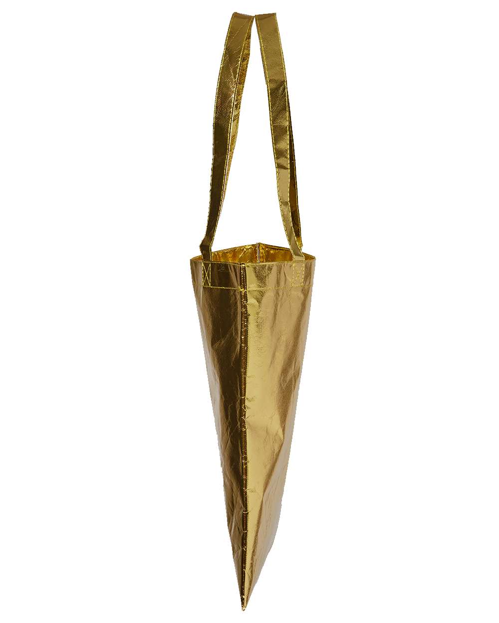 Left View of Metallic Gold Metallic Tote - FT003M