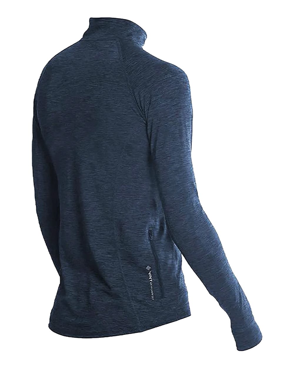 Front View of Midnight Heathered Women's Flight Tech Quarter-Zip - WSFLTL0