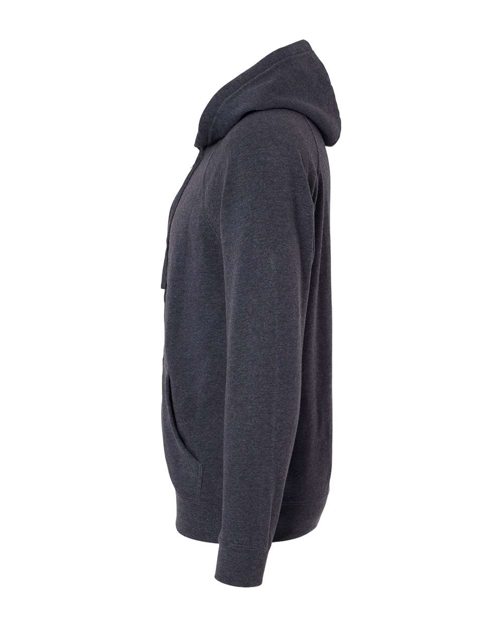 Left View of Midnight Navy Special Blend Raglan Full-Zip Hooded Sweatshirt - PRM33SBZ