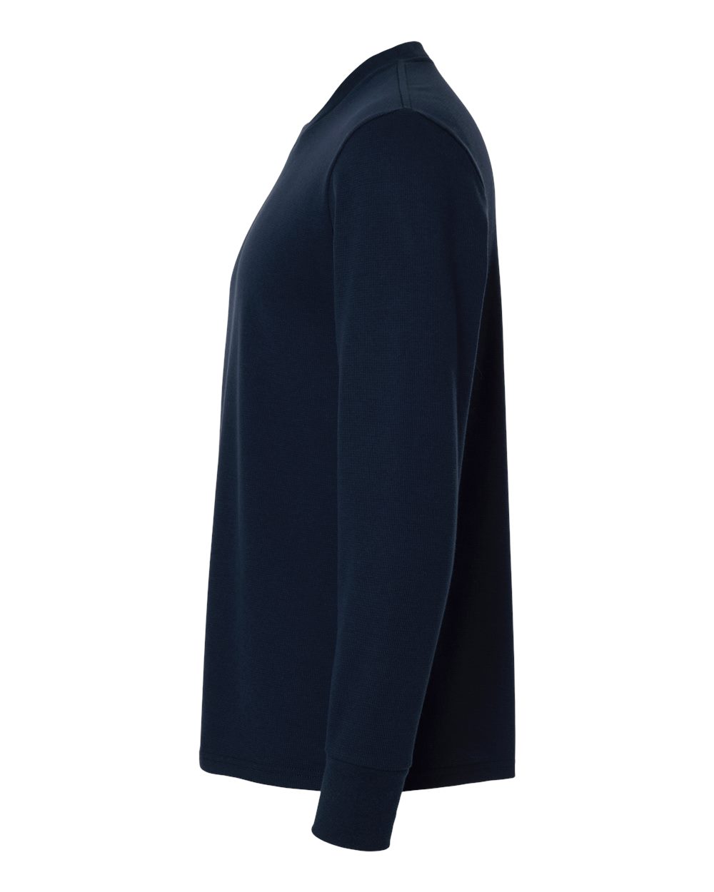 Left View of Midnight Navy Unisex Ideal Thermal Long Sleeve T-Shirt - 8211