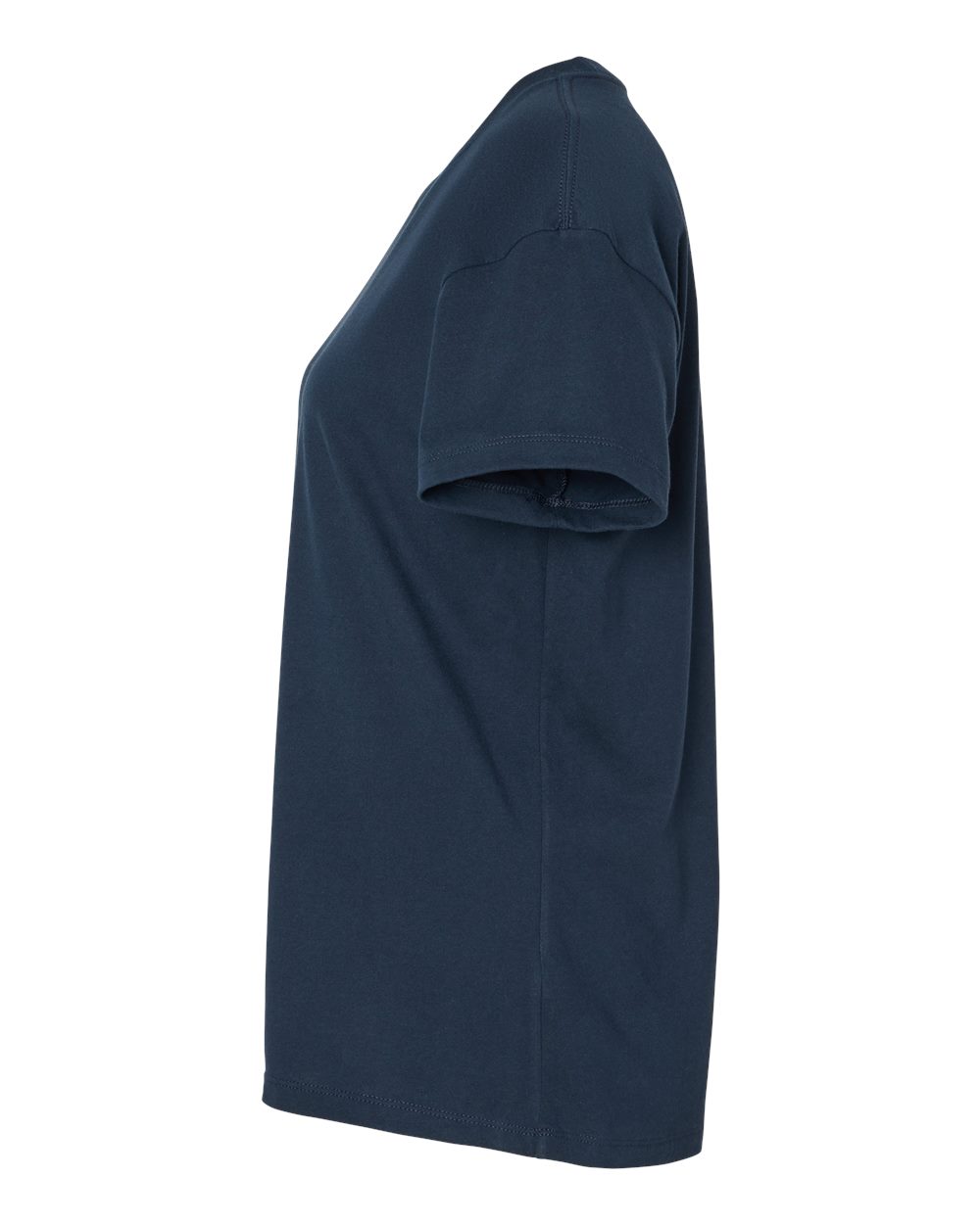 Left View of Midnight Navy Women&#39;s Cotton Relaxed T-Shirt - 3910