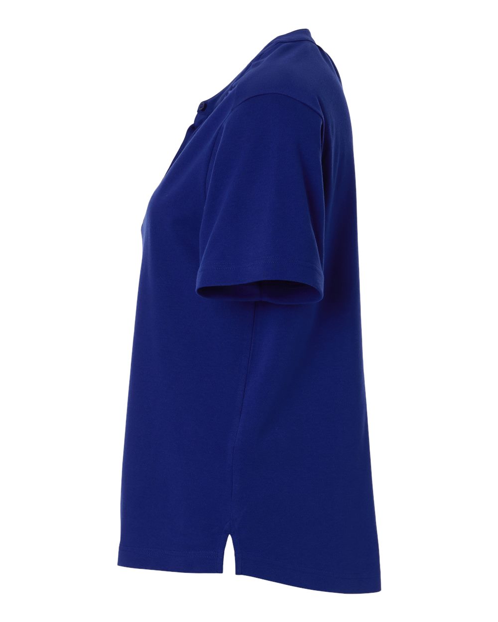 Left View of Midnight Royal Women's Seaton Pebble Textured Polo - DG102W