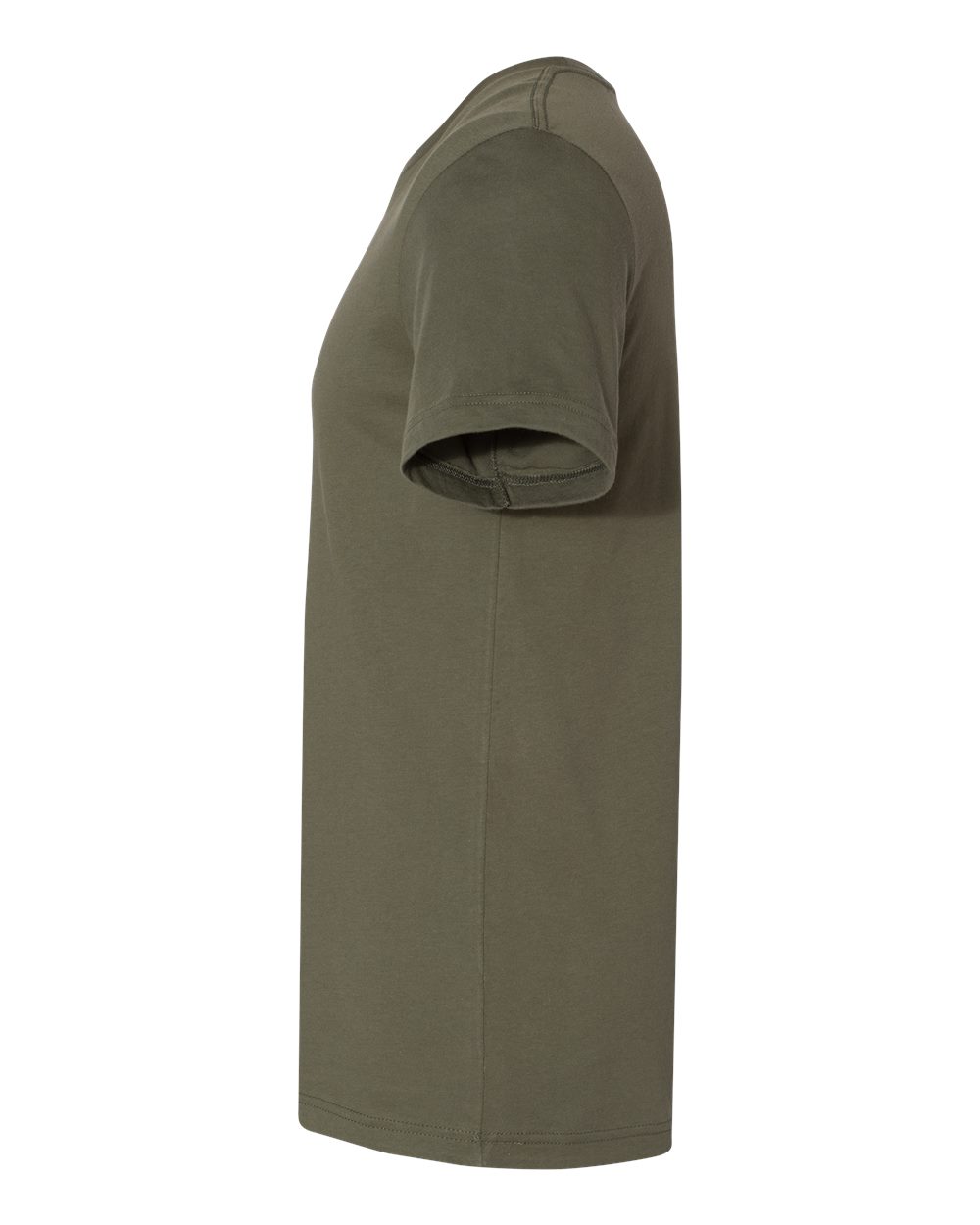Left View of Military Green Jersey Tee - 3001