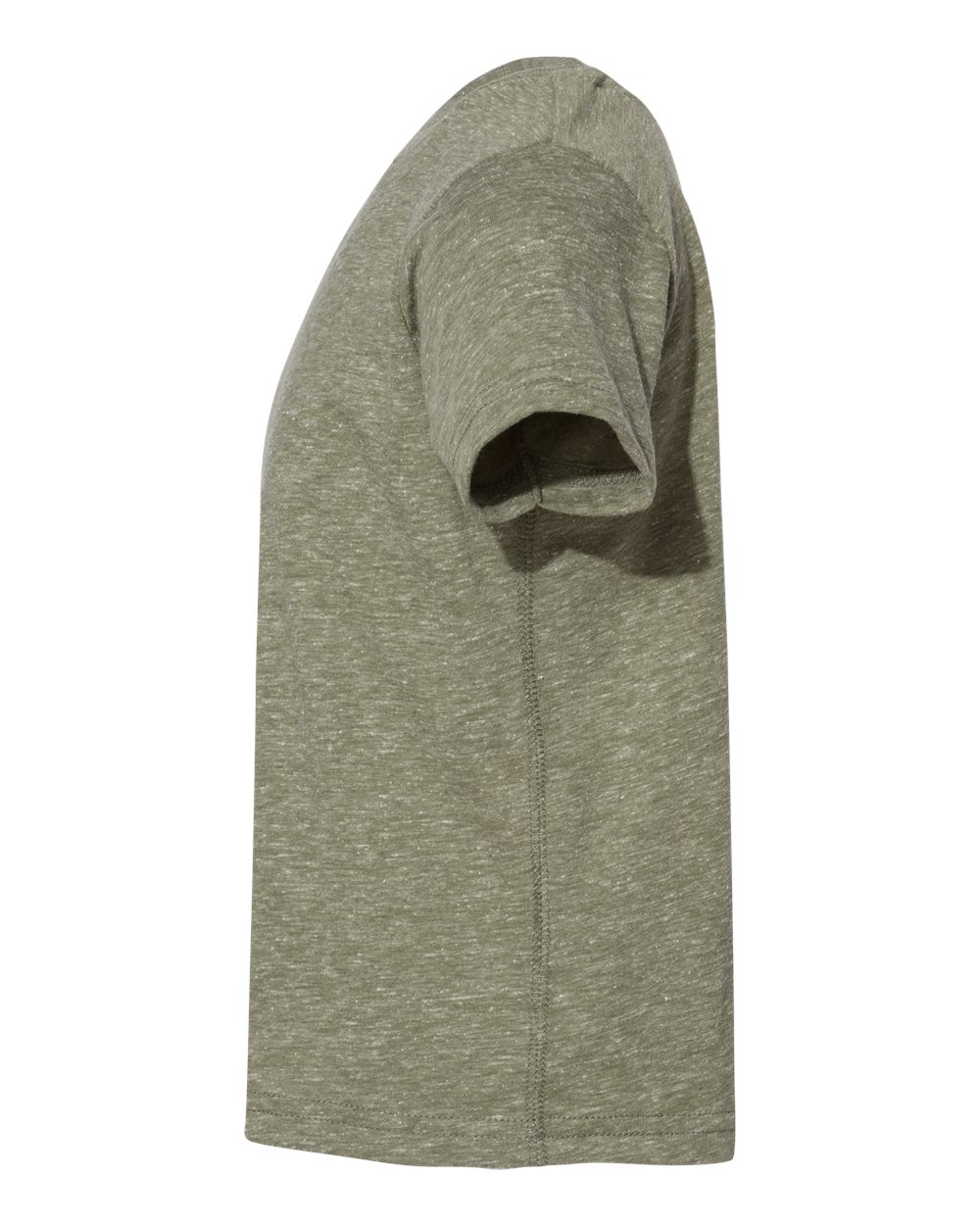Left View of Military Green Melange Toddler Harborside Mélange T-Shirt - 3391