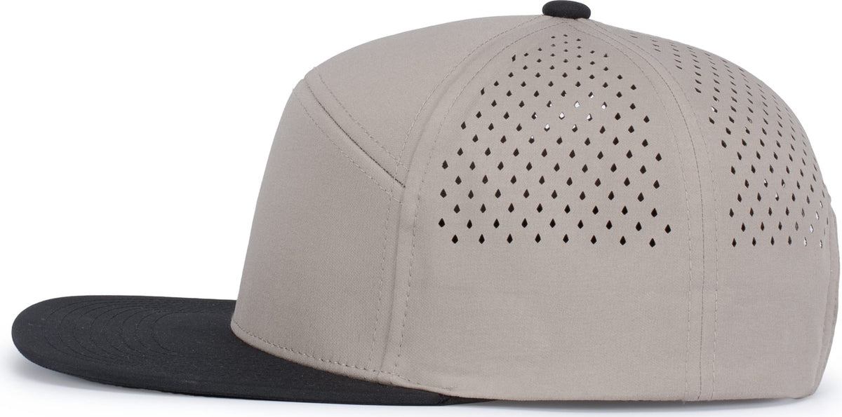 Left View of MINK/BLACK WEEKENDER PERF 6PANEL ARCH CAP
