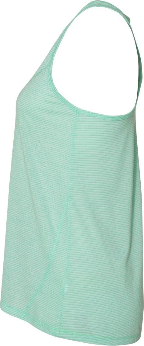 Left View of Mint Women&#39;s Tiger Slub Racerback Tank Top - T81