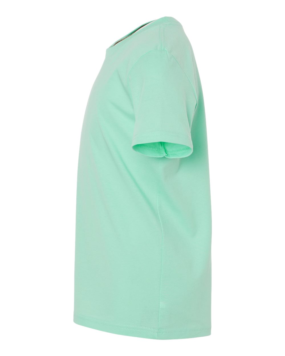 Left View of Mint Youth Jersey Tee - 3001Y