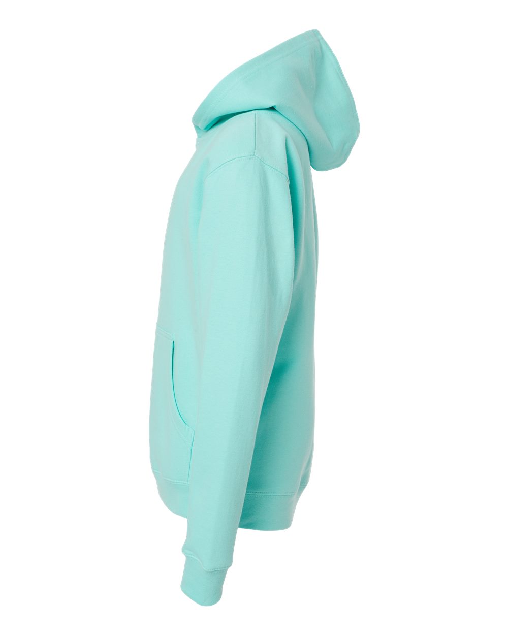 Left View of Mint Youth Midweight Hooded Sweatshirt - SS4001Y