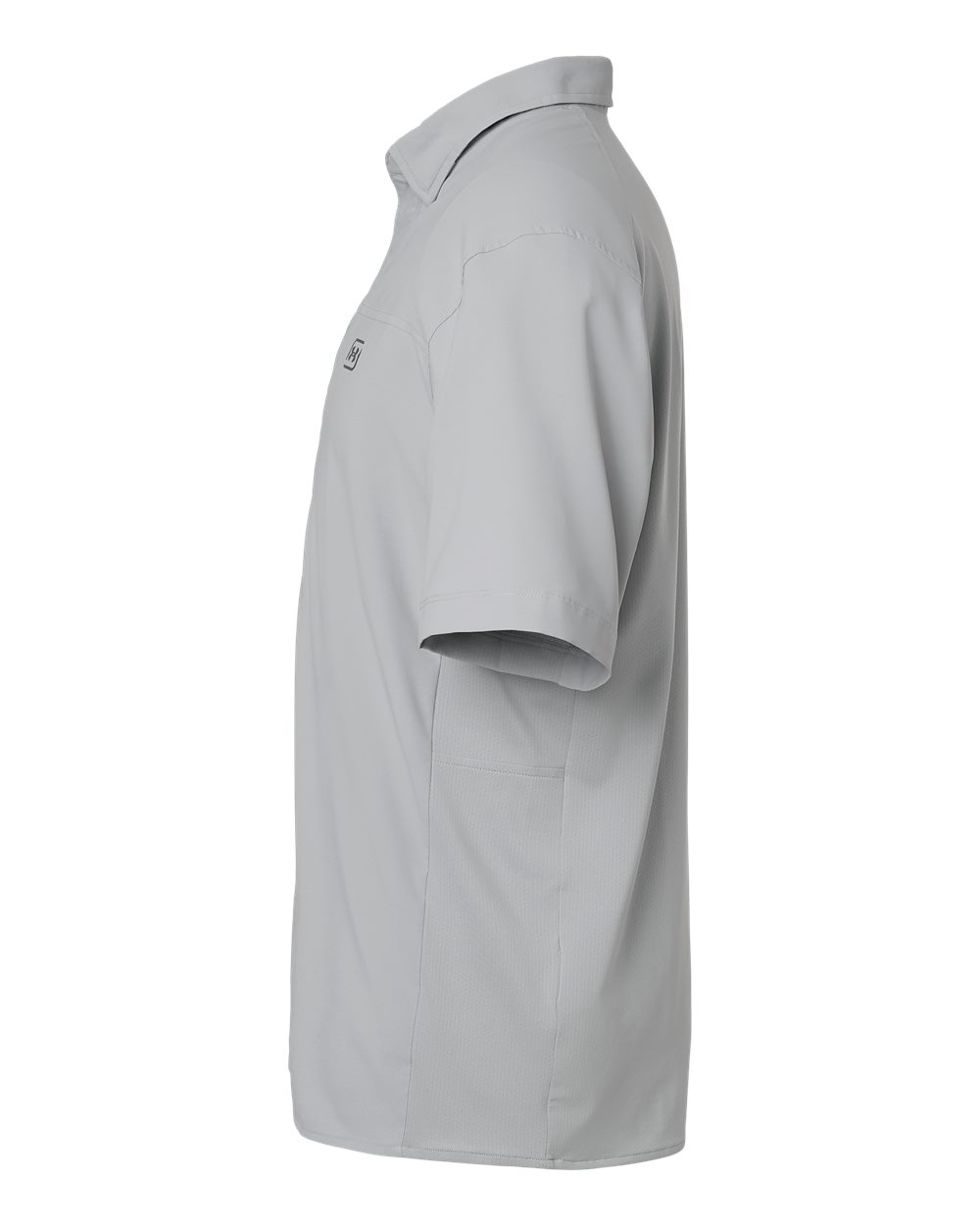 Left View of Mod Grey/ Castlerock Men's Fish Pro Hybrid Woven Short Sleeve - 1383571