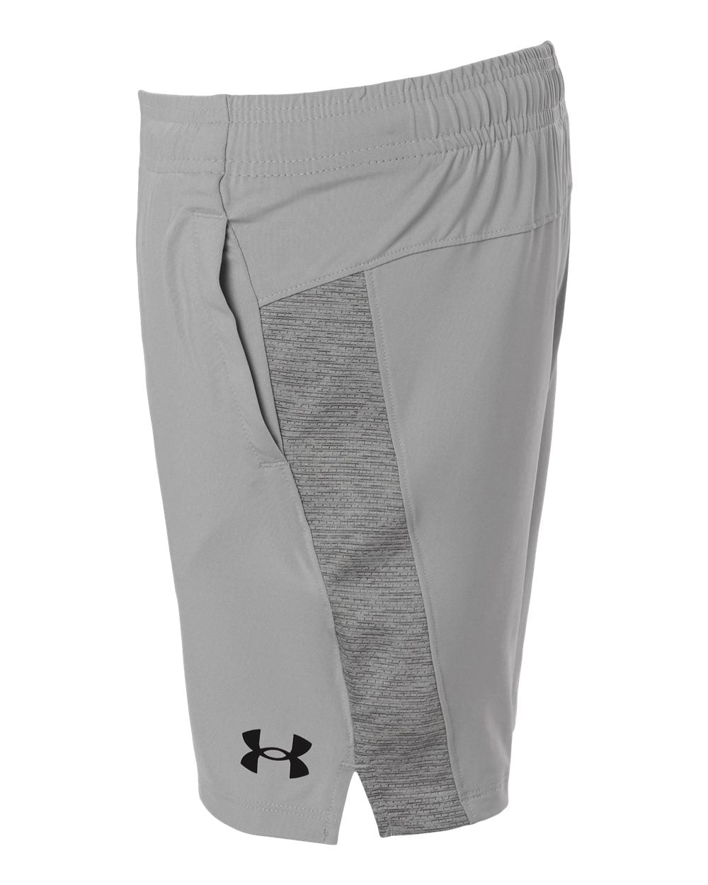 Left View of Mod Grey/ Mod Grey/ Black Youth Tech Vent Short - 6012348