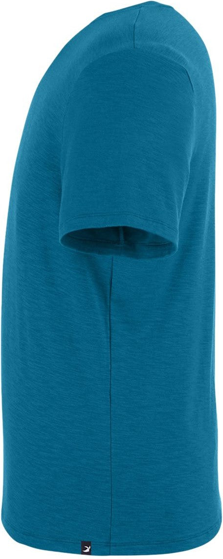 Rear View of Moroccan Blue Lumasof T-Shirt - MDP1655