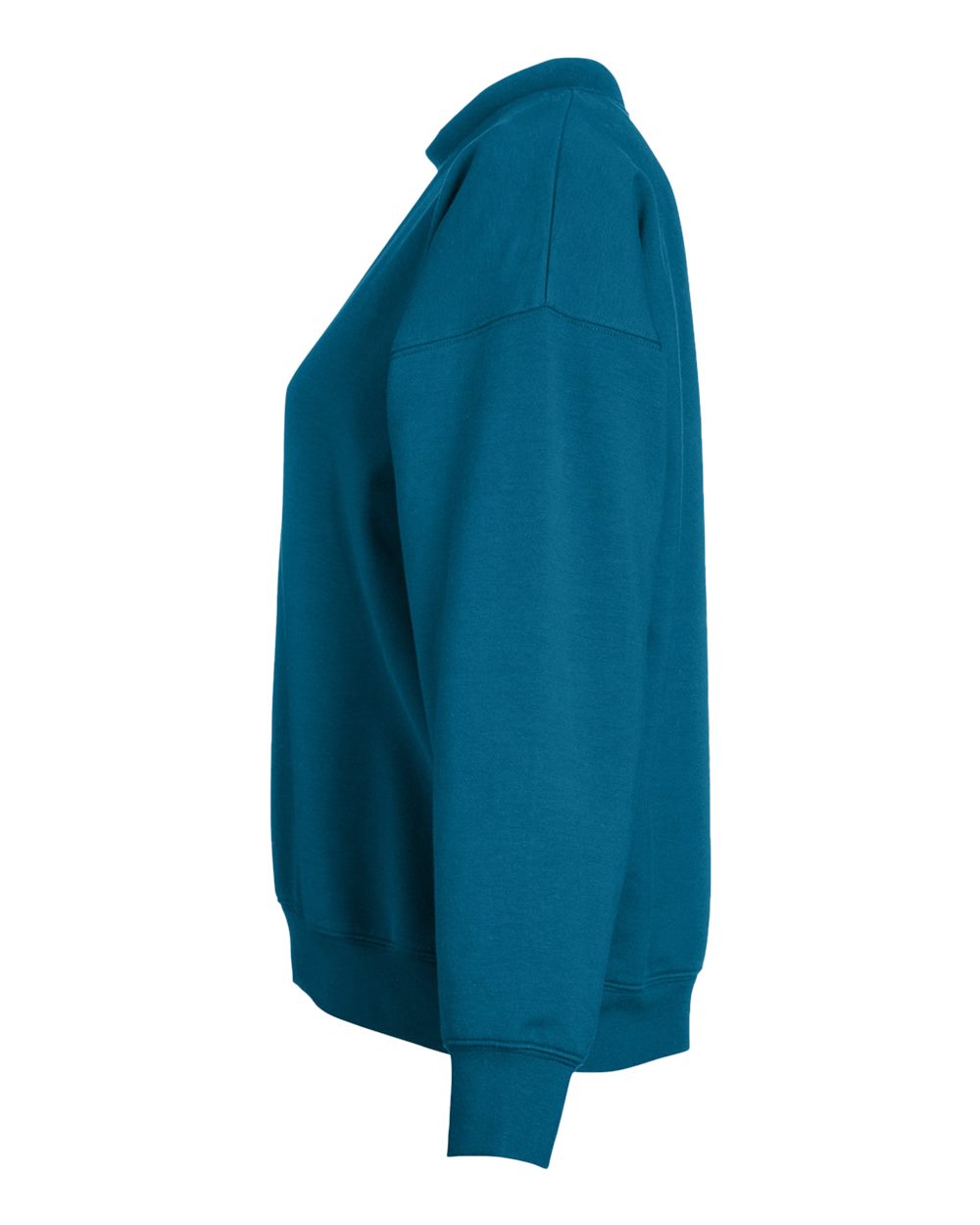 Rear View of Moroccan Blue Women's Vintage Oversized Crew Pullover - PDP6789