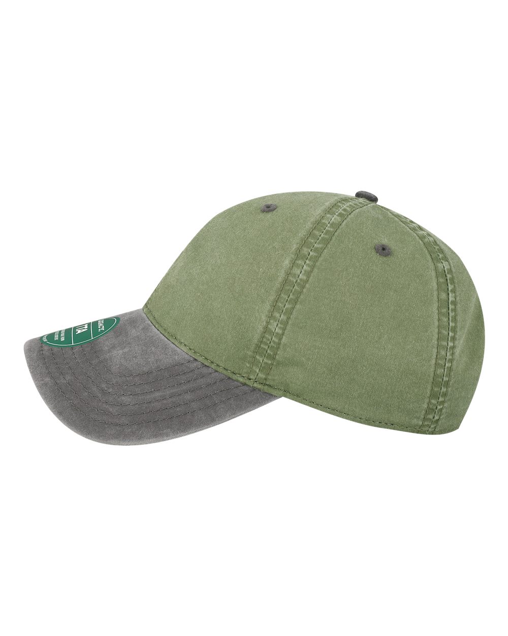 Left View of Moss Green/ Cinder Terra Twill Cap - TTA