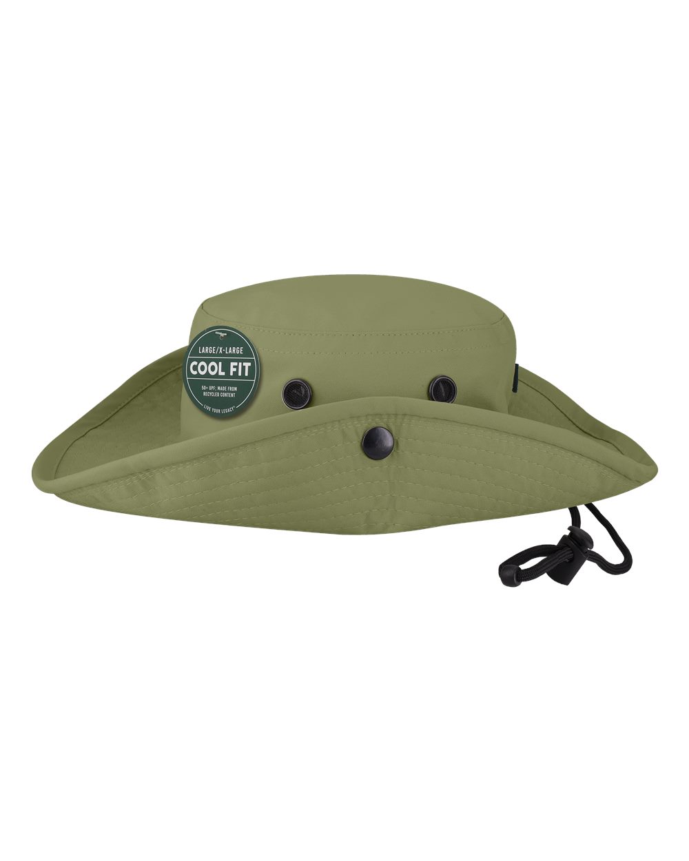 Left View of Moss Green Cool Fit Booney - CFB