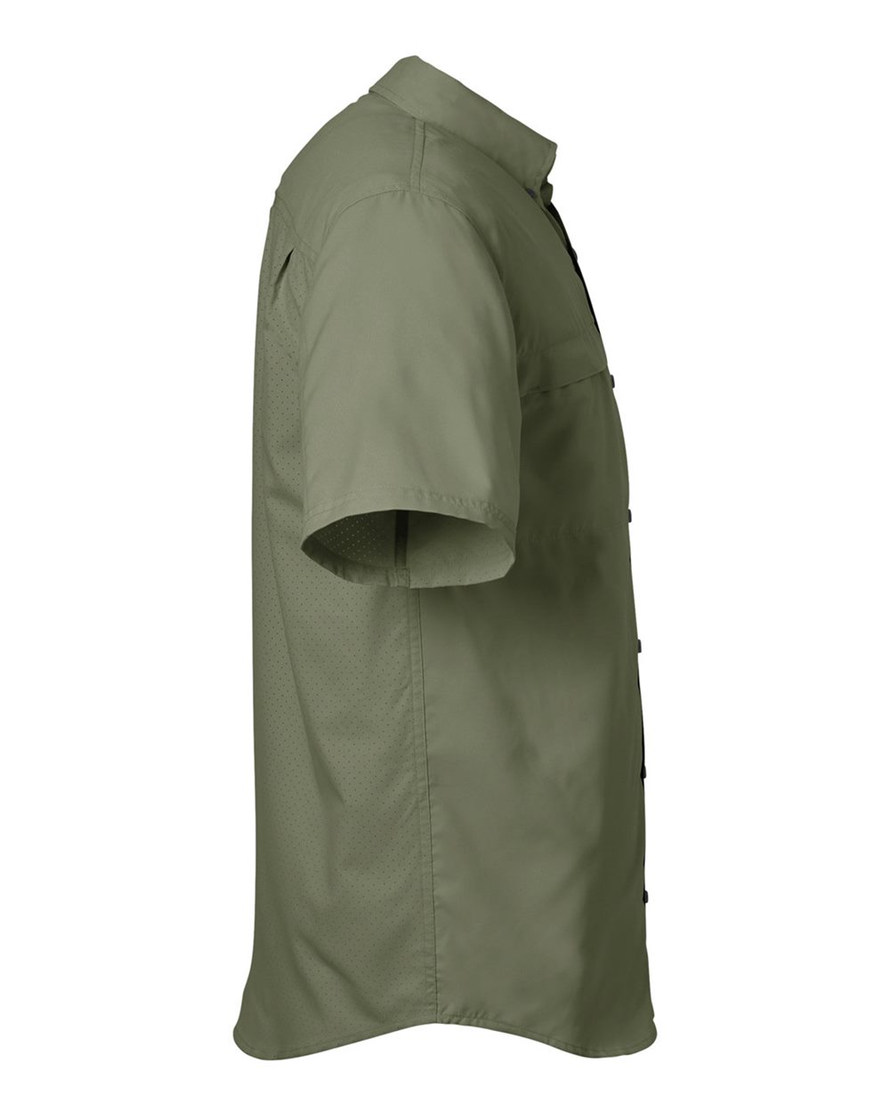 Rear View of Moss Tide Point Short Sleeve Shirt - H150171