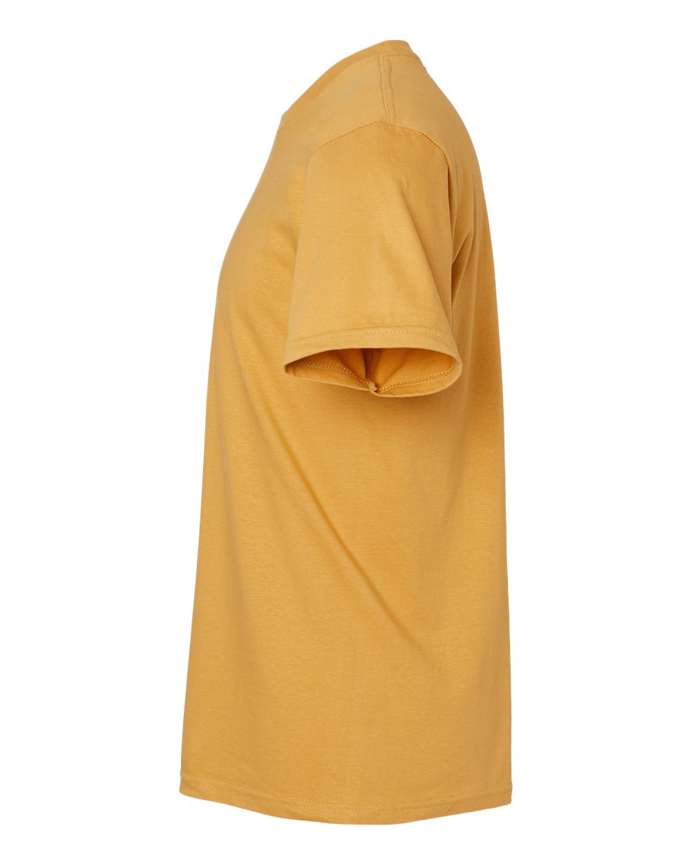 Left View of Mustard Softstyle® Midweight T-Shirt - 65000